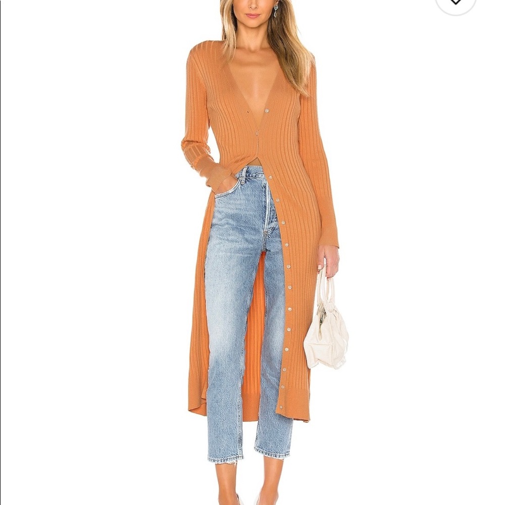 525 - Wide Rib Long Cardigan - sz Small (never worn)